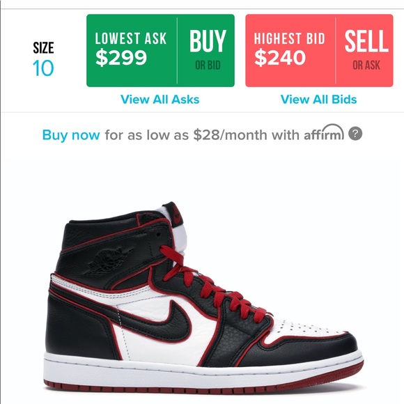 Jordan 1 "Bloodline" - Picture 8 of 12